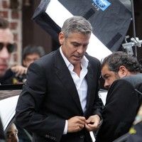 George Clooney on the set of a Mercedes Benz E300 L advert photos | Picture 78323